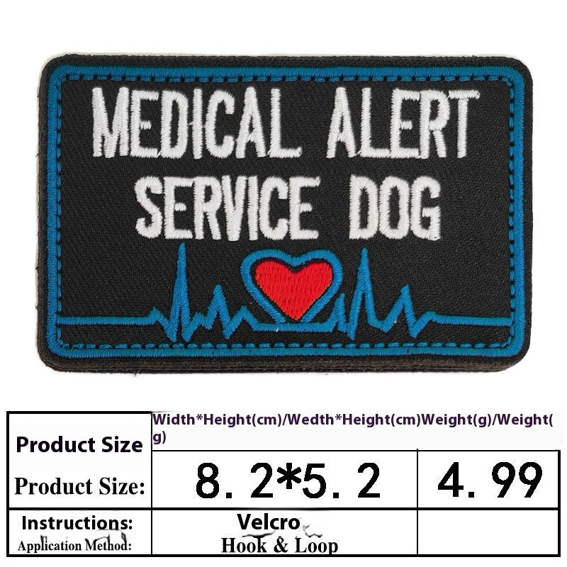 Embroidered Hook And Loop Dog Patch