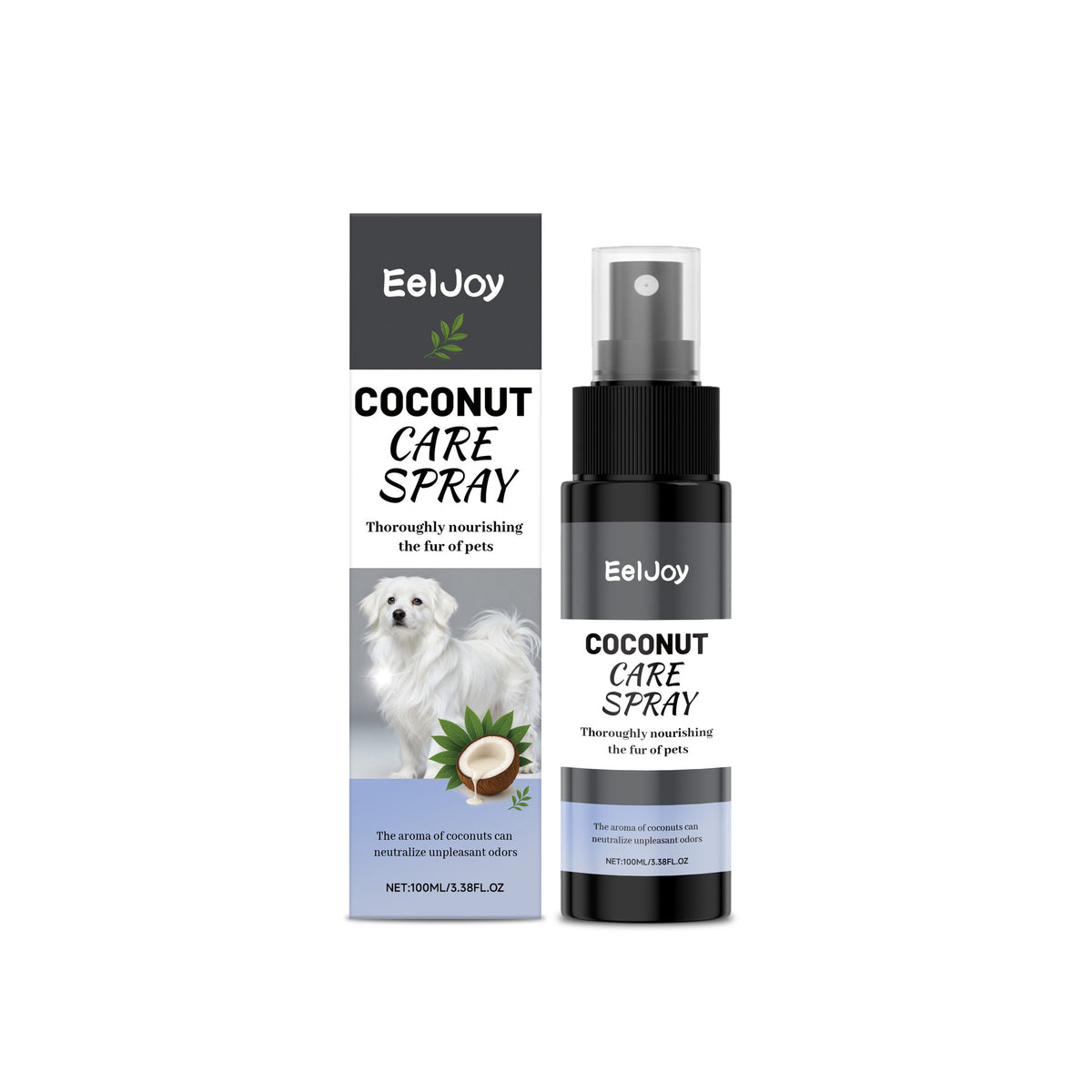 No-Rinse Grooming Spray For Dogs That Smooths Softens And Adds Shine To Their Coat