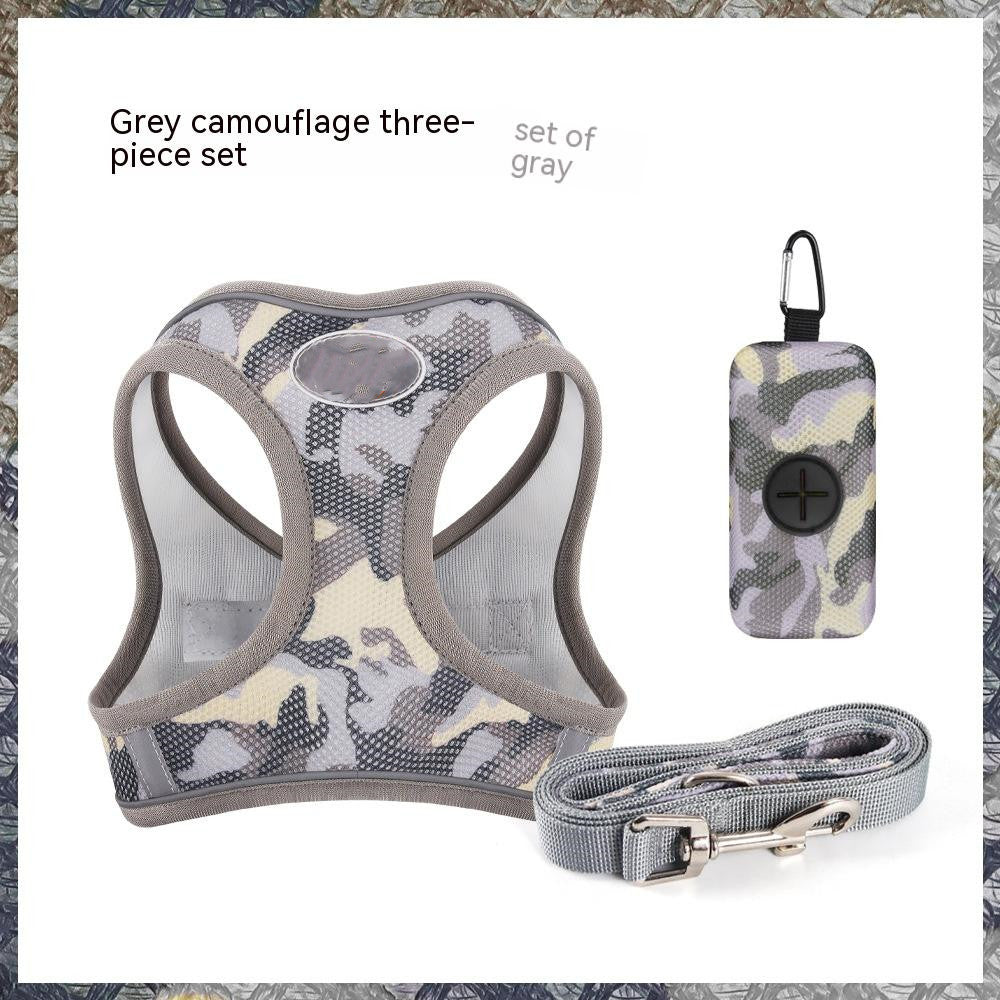 Reflective Breathable Dog Harness Set