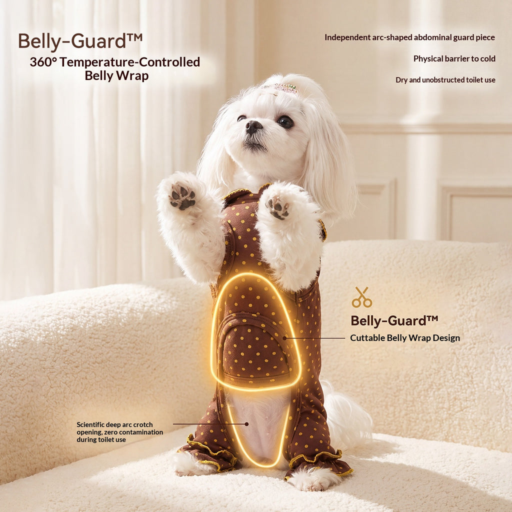 Polka-Dot Dog Harness Belly Wrap