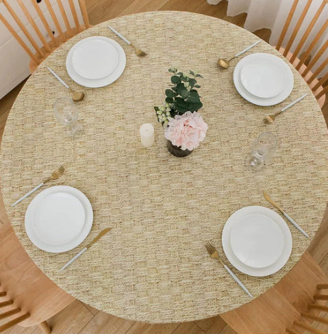 Round Digital Print Waterproof Oil-Proof Tablecloth