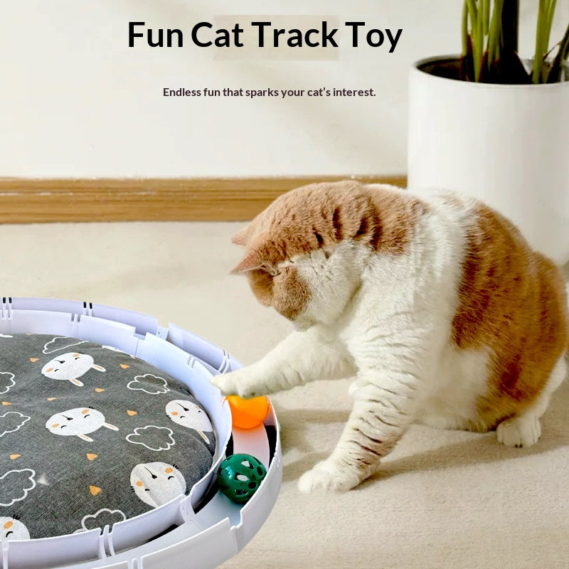 Fun-To-Assemble Track Ball Pet Bed