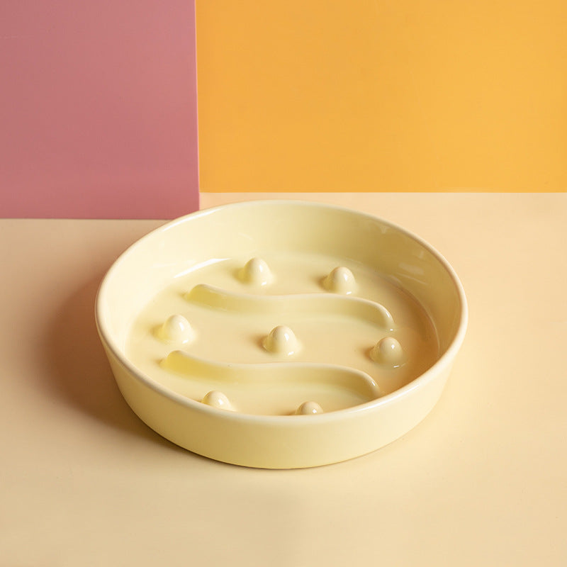 Ceramic Slow-Feeding Pet Bowl
