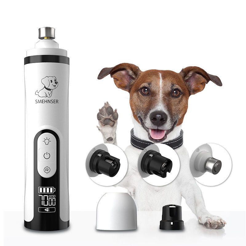 Pet Sharpener High Power Led Double Lamp Blood Line Electric Charging Nail Clippers