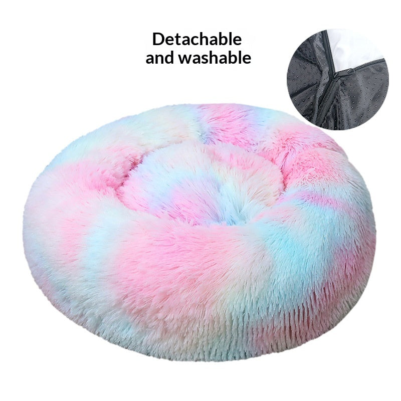 Pet Nest Warm Round Plush In Winter