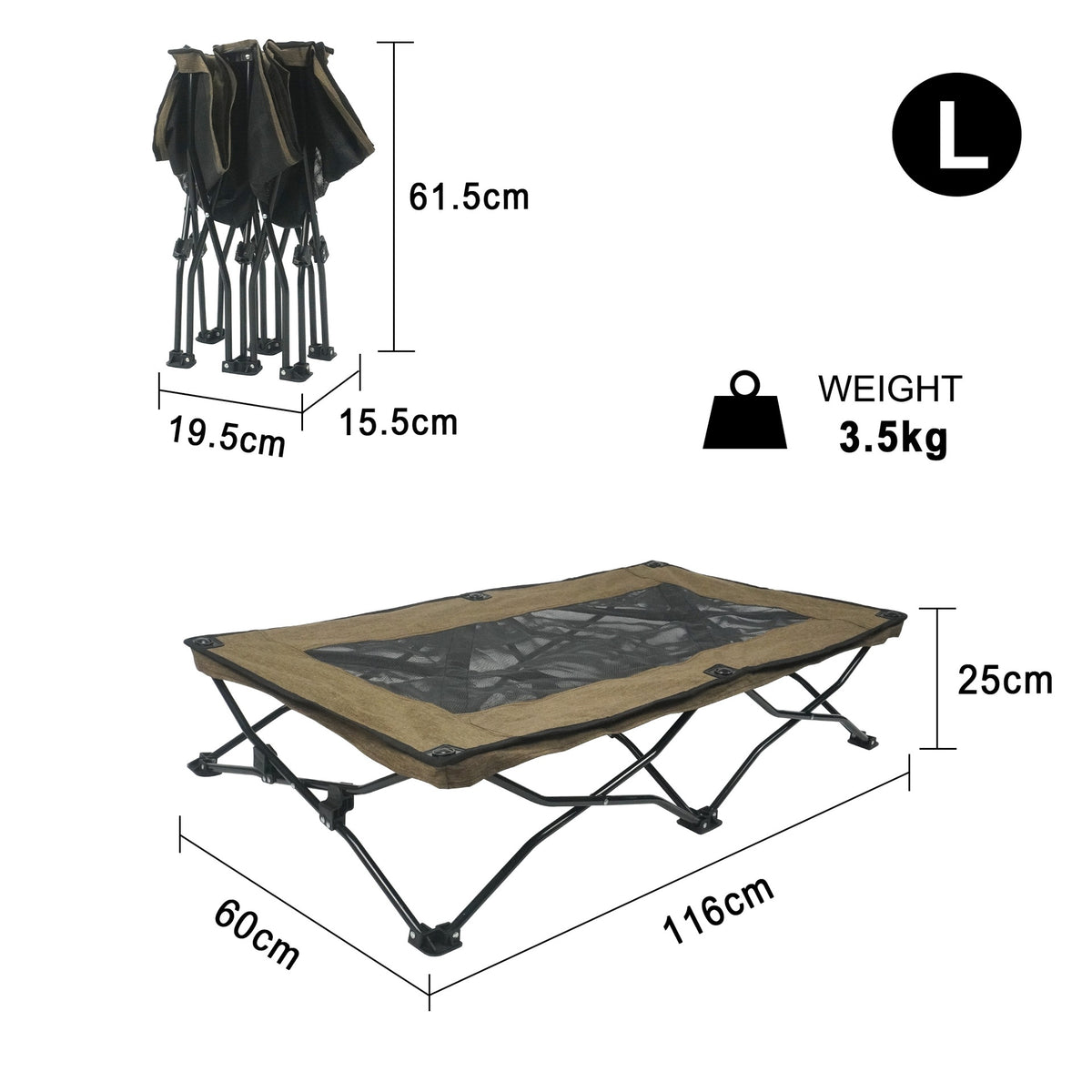 Double Layer Fabric Large Foldable Dog Bed