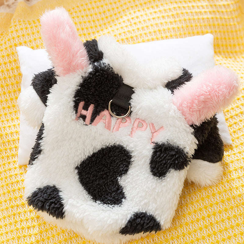 Cute Fluffy Cow-Feet Winter Dog Jacket