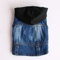 Knitted Hood Denim Pet Outfit