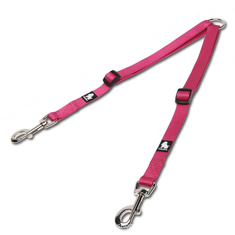 Pet Dog Double Head Two Traction Rope