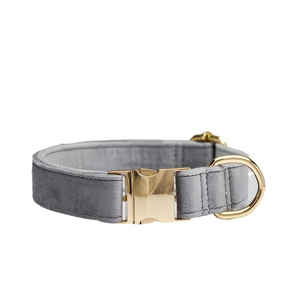 Solid Color Simple Pet Dog Collar Hand Holding Rope