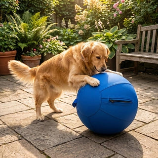 Blue Interactive Chew Ball For Large Dogs