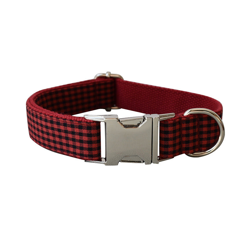 Red And Black Plaid Cotton Alloy Accessories