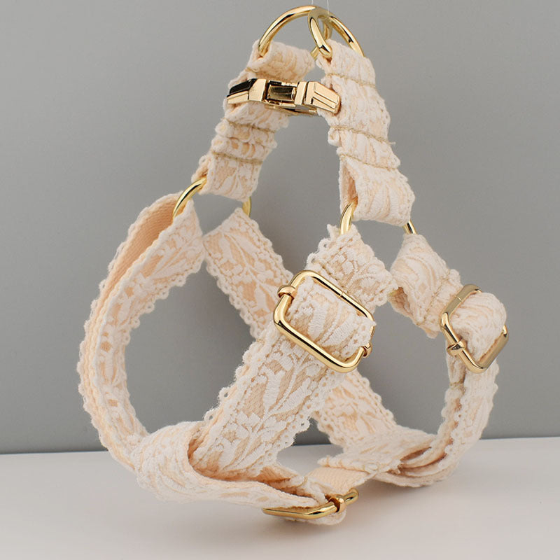 Leaf Lace Dog Collar With Bow