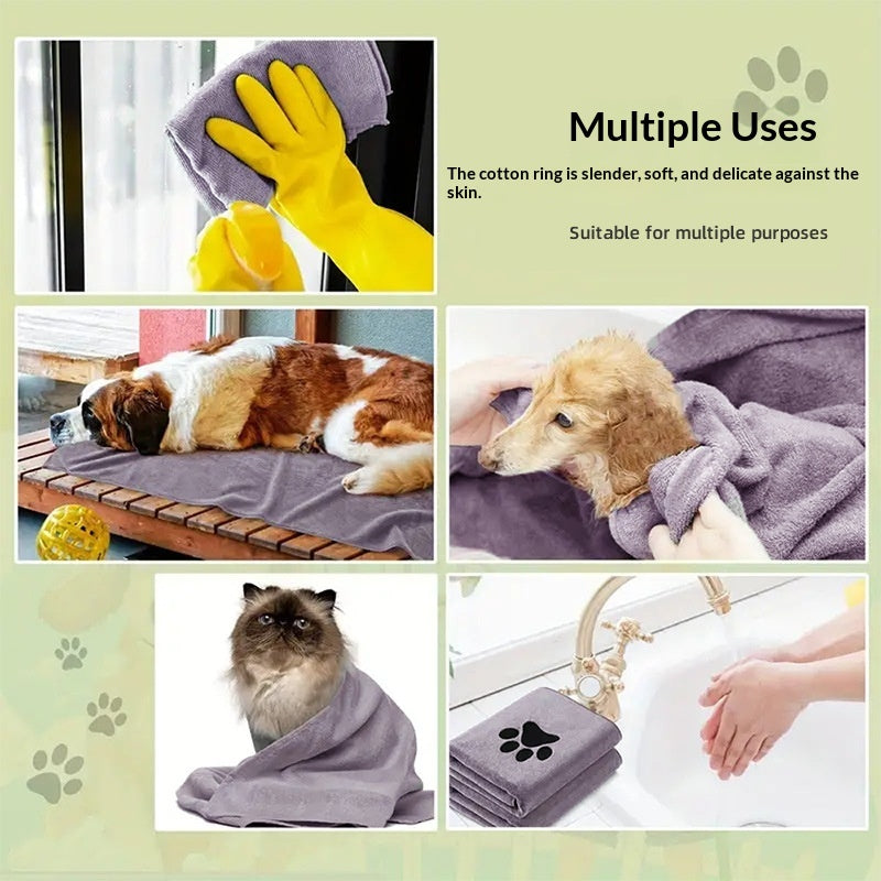 Pet Bath Towel Quick Drying Highly Absorbent Extra Large And Thick Made From Ultra Fine Microfiber