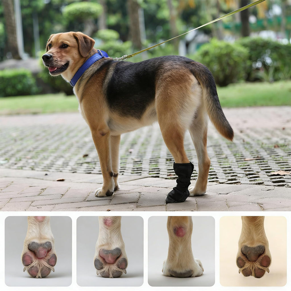 Dog Recovery Boot For Injured Paws - Breathable Dog Shoes With Non-Slip Sole & Self-Adhesive Strap, Dog Bootie To Protect Wounds From Lickin