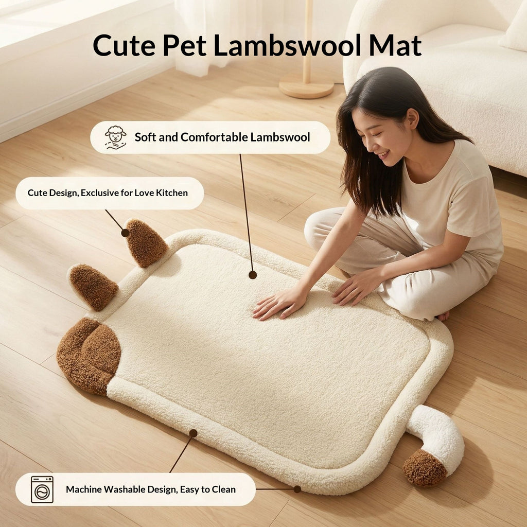 Soft Machine Washable Lambskin Dog Cushion