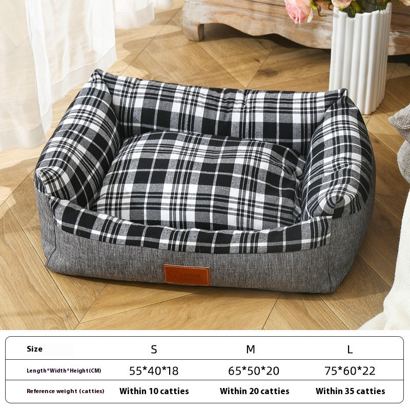 Striped Open Nest Square Kennel Universal Warm