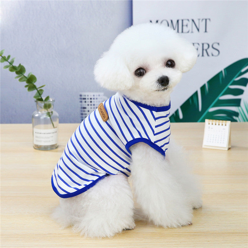 Spring And Summer Casual Striped Pet Vest