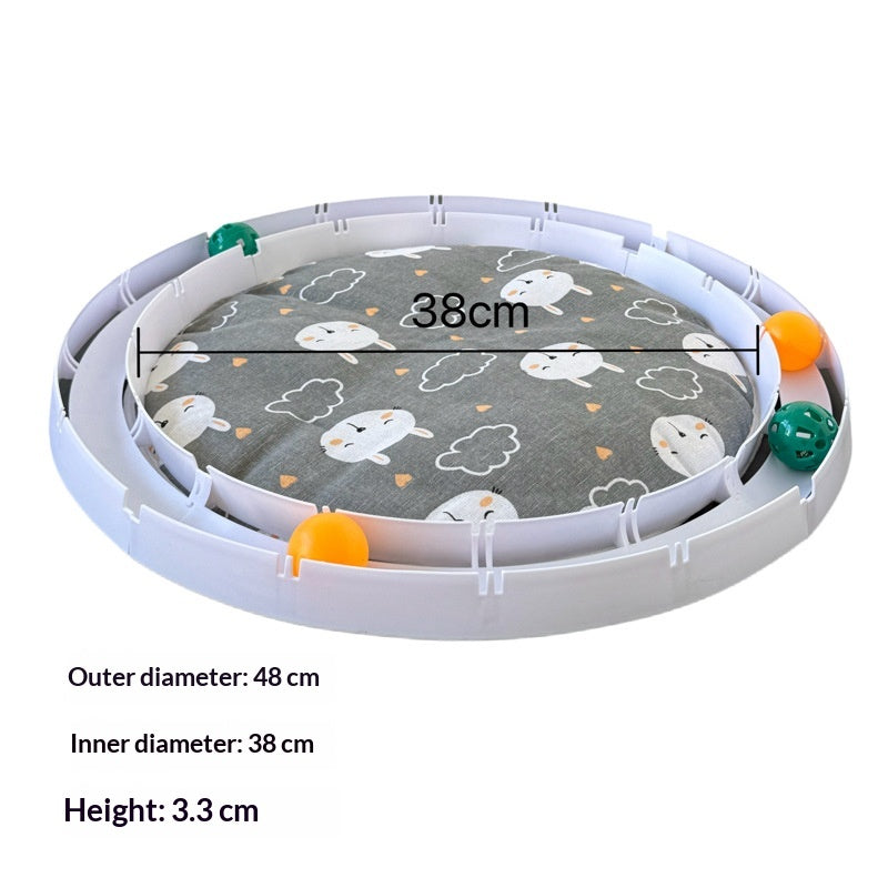 Fun-To-Assemble Track Ball Pet Bed