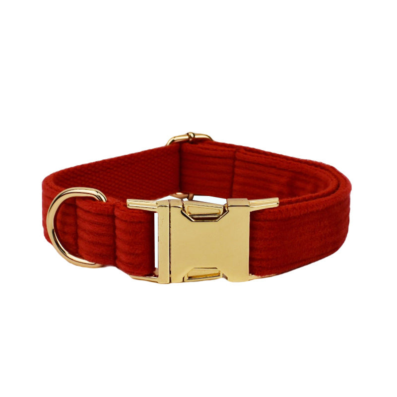 Corduroy Pet Collar Traction Rope