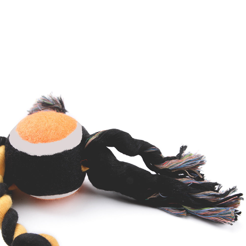 Molar Teeth Cleaning Halloween Dog Chewing Rope Tennis Ball