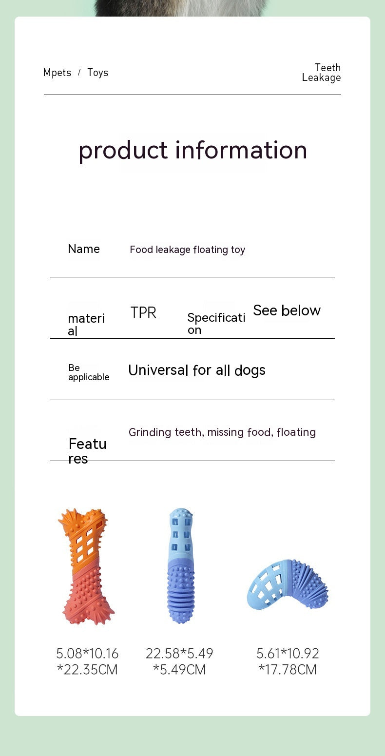 Dog Toy Food Leakage Molar Rod Outdoor Water Floating Toy