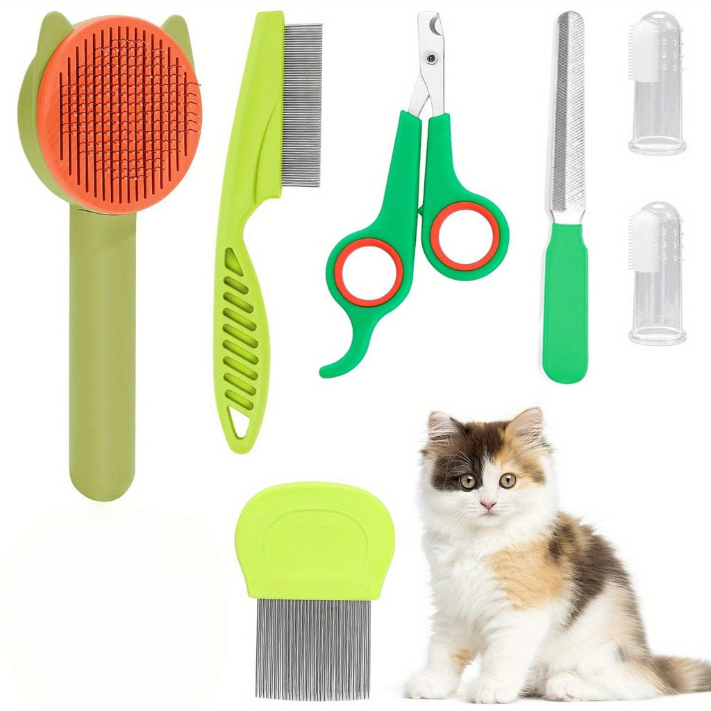 Pet Nail Clipper Brush And Toothbrush Set