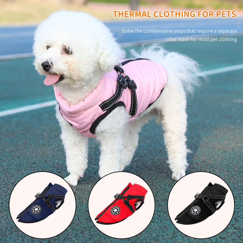 Warm Cotton Fleece Dog Coat