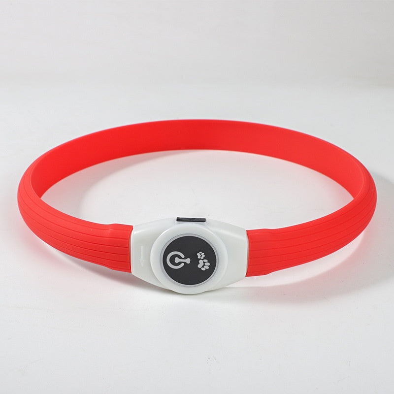 Dog Collar Pet Luminous Silicone Collar