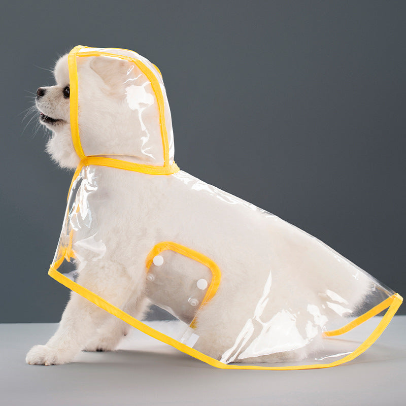 Transparent Plastic Dog Raincoat