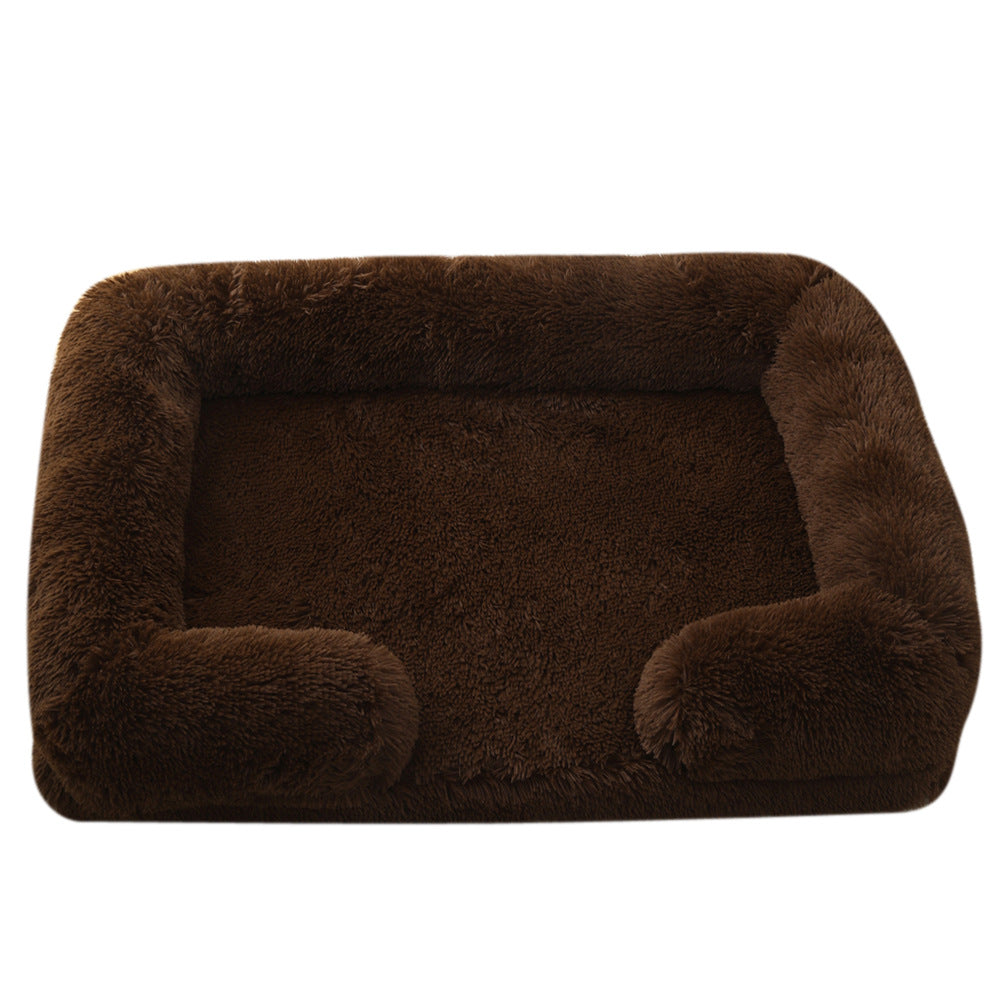 Plush Round Winter Dog Bed