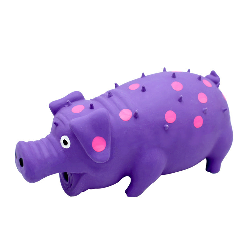 Grunting Latex Pig Dog Toy