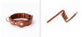 Leather Pet Collar With Tracker Cover