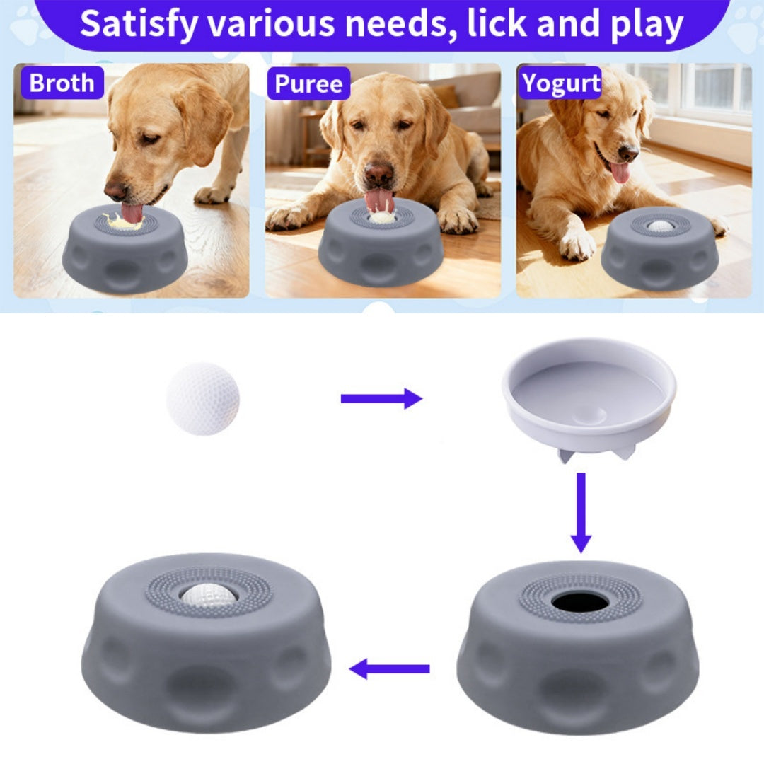 Anti-Overflow Slow Feeder Licking Bowl