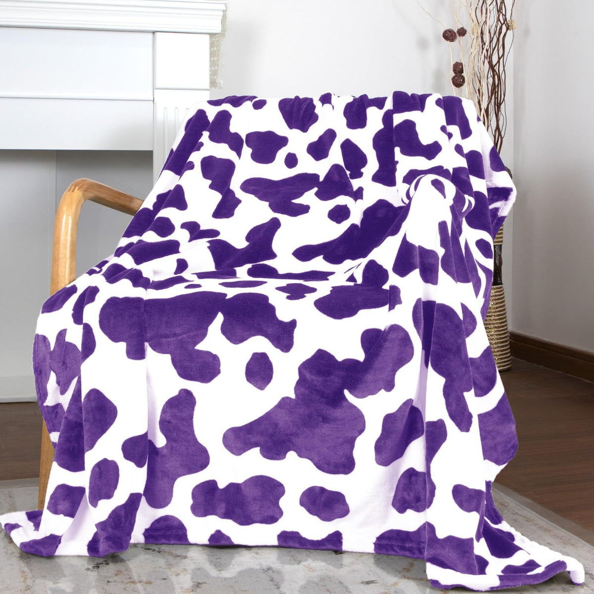 Cow Pattern Printed Flannel Blanket