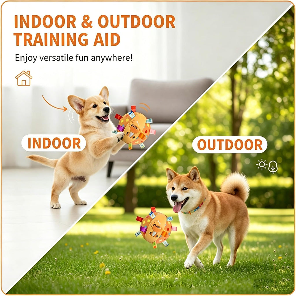 Colorful Squeaky Hanging Dog Toy With Bell