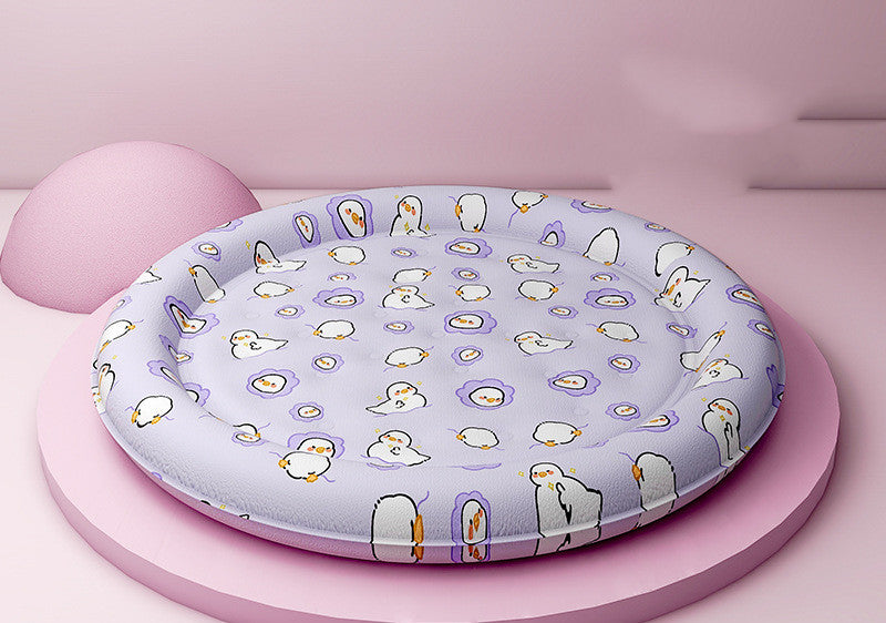 Round Pet Cooling Ice Mat Nest