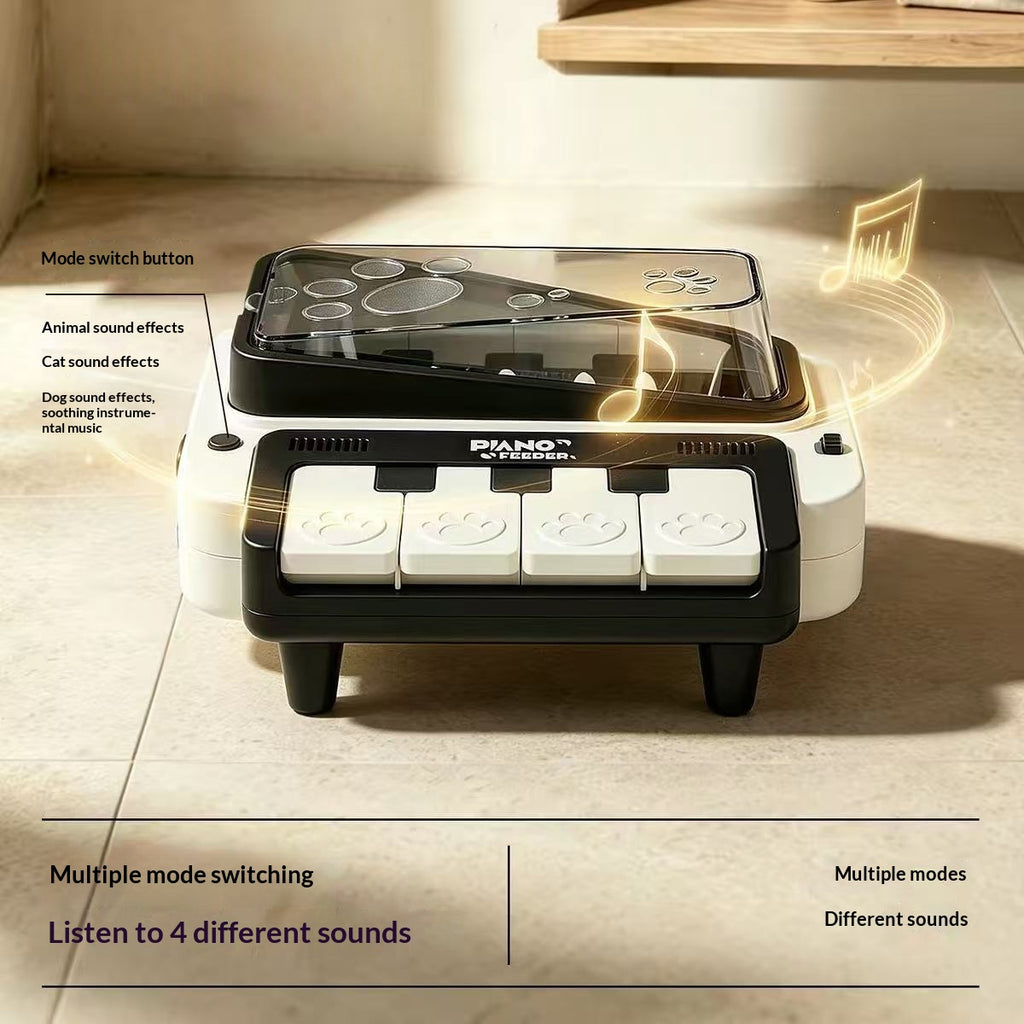 Piano-Style Sound-Making Cat Feeder