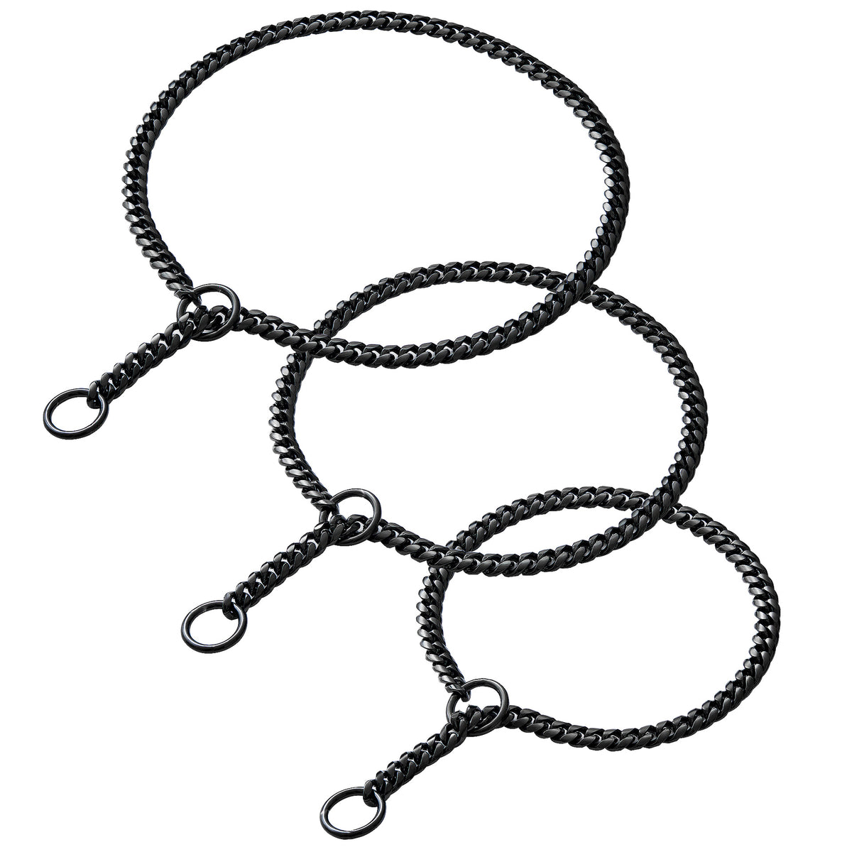 Pet Dog Leash Three-Piece Set Stainless Steel Reinforced Collar