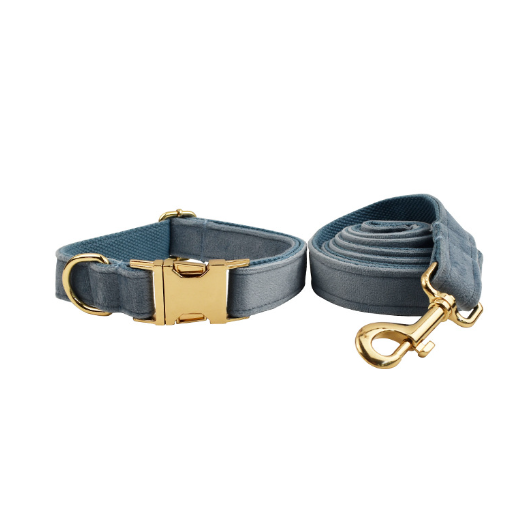 Velvet Pet Collar Traction Rope