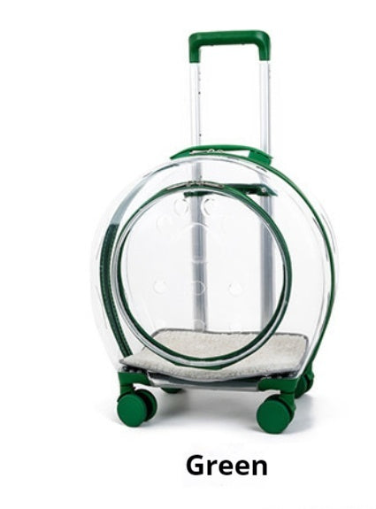 Pet Trolley Bag Portable Dog Out Transparent Trolley Bag Space Capsule