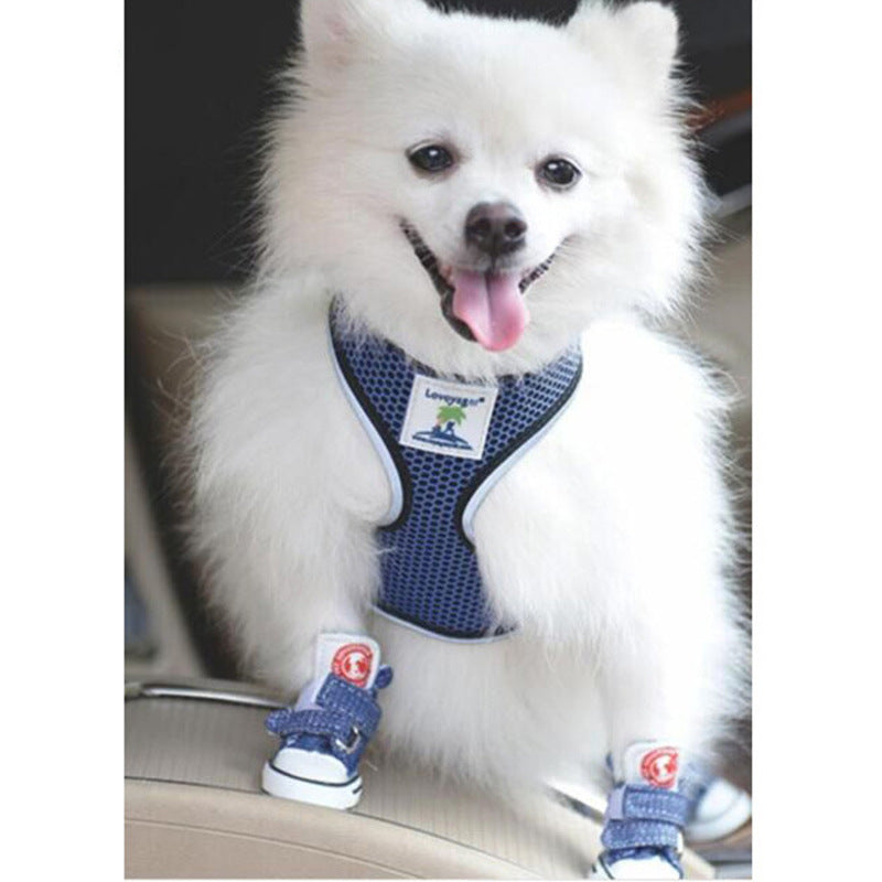 Small Dog Anti-Slip Canvas Shoes