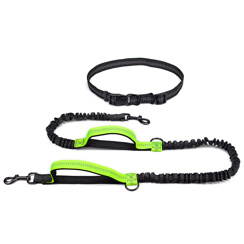 Reflective Double Telescopic Running Dog Leash