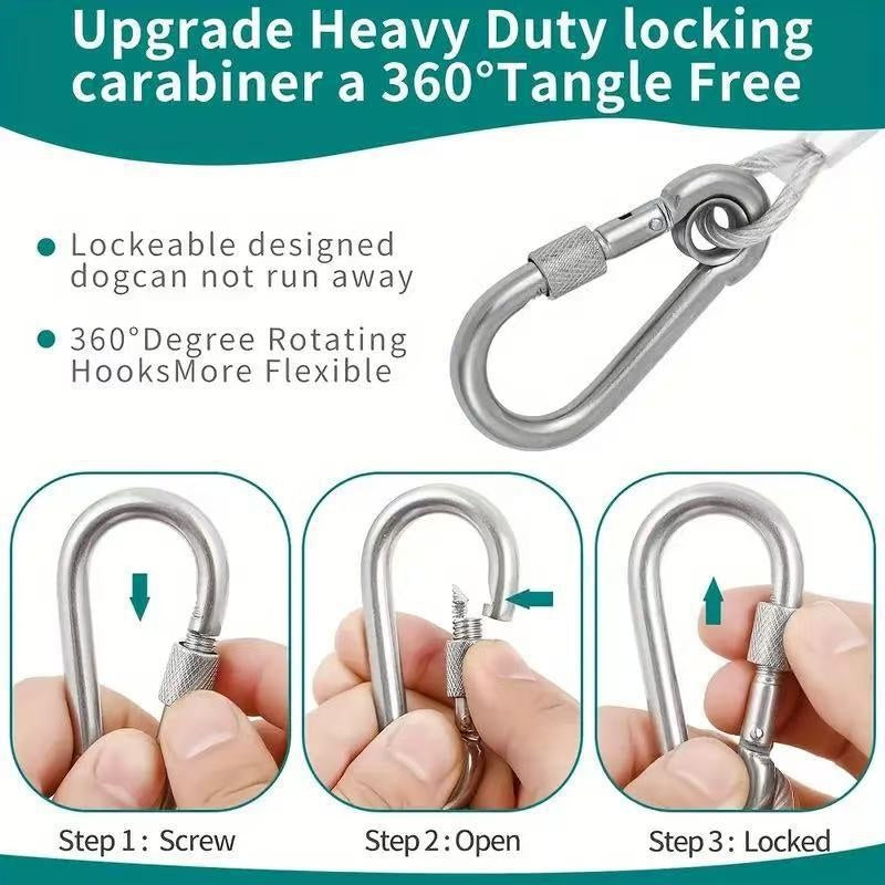 Cross-Border Bestseller Extended Dog Leash Stainless Steel Dog Chain