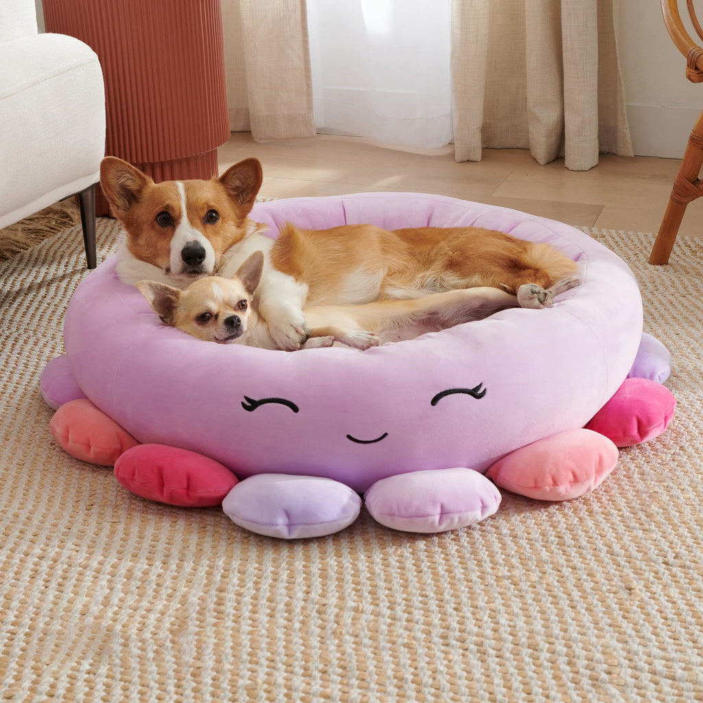 Animals and Fruits Plush Dog Bed