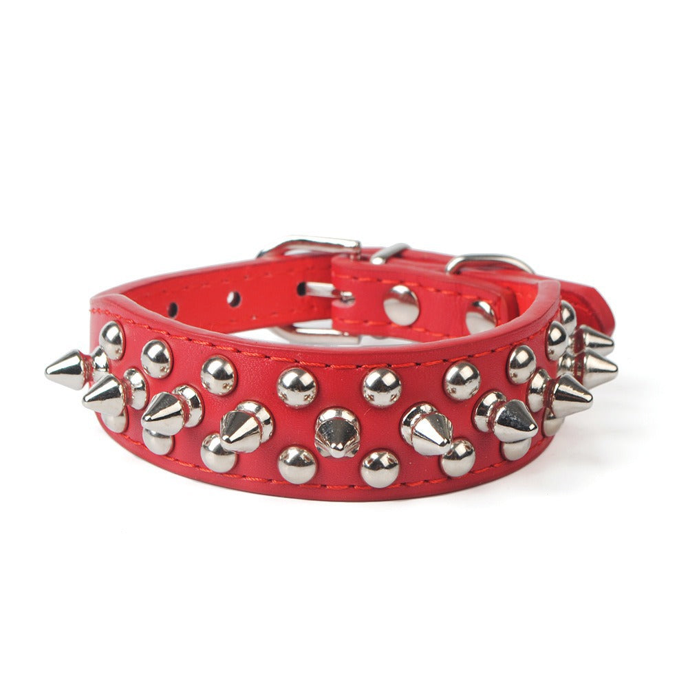 Thickened Pu Leather Leash And Collar Set