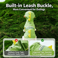 Dog Raincoat Waterproof 4-Legged Dinosaur Design With Tail Cover For Small Medium Large Dogs, Hooded Pet Rainwear With Reflective Strips Tra