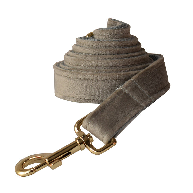 Pet Dog Flannel Gold Buckle Chest Strap