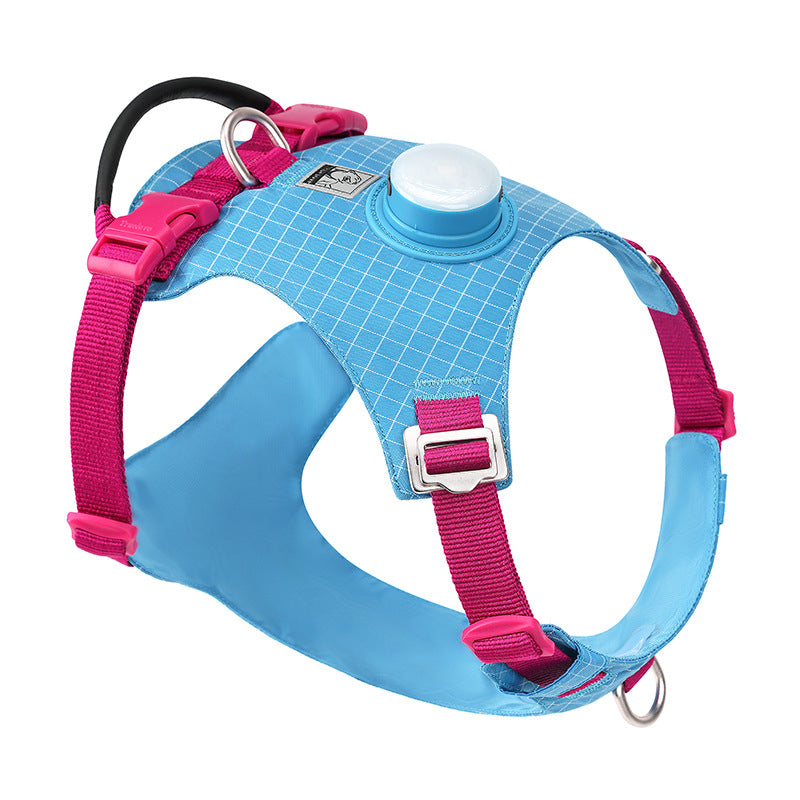 Dog Chest Harness Traction Led Outdoor Night Light