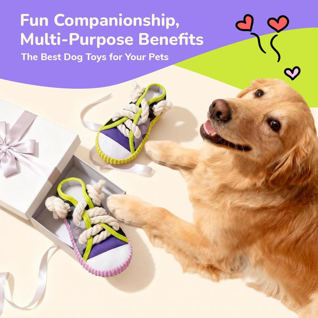 Two-Piece Durable Sneaker Dog Chew Toy